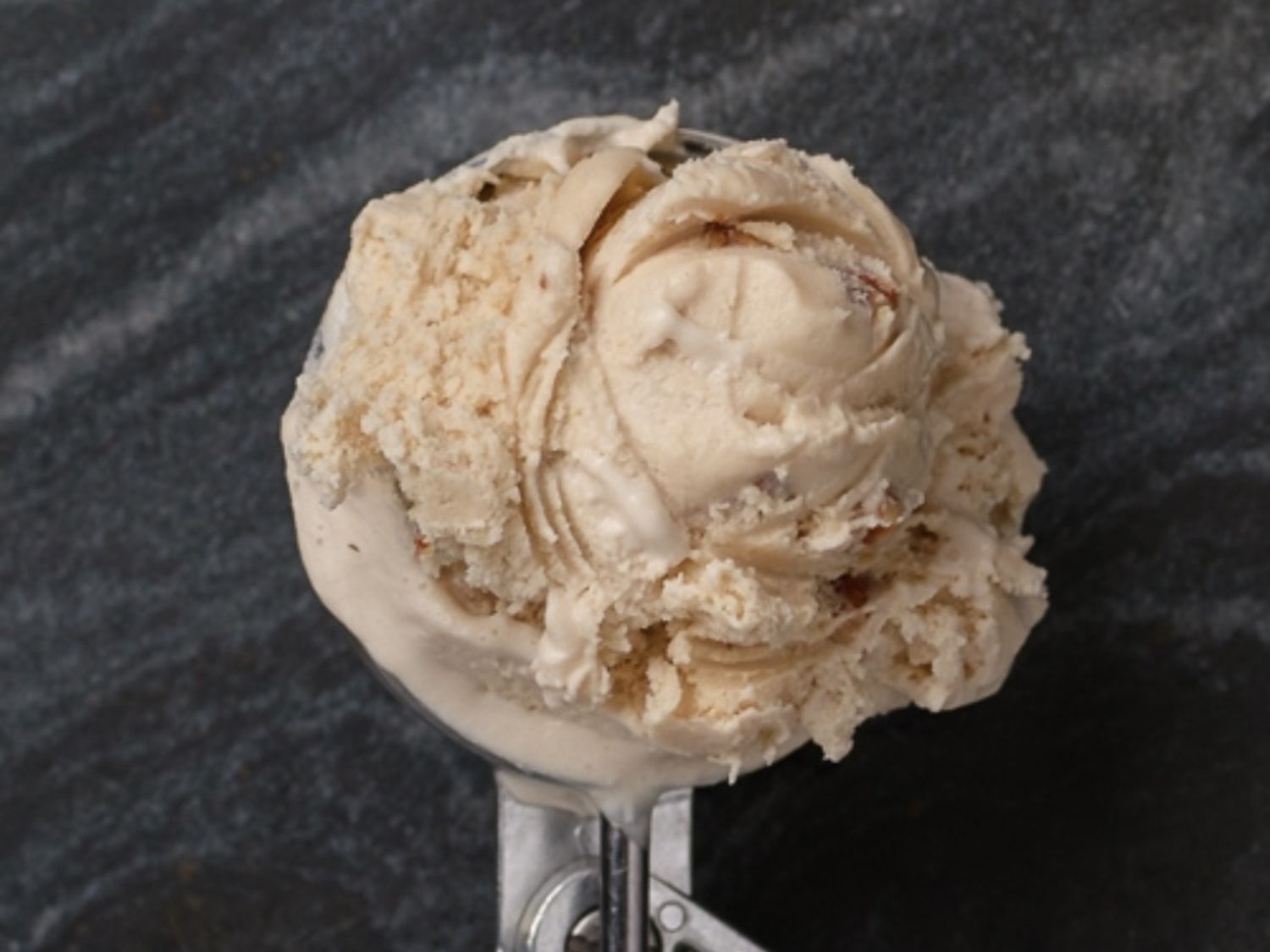 Butter pecan ice cream scoop