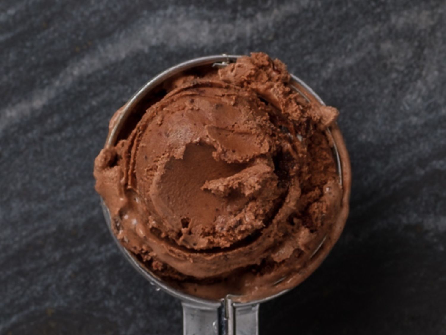 Chocolate ice cream scoop
