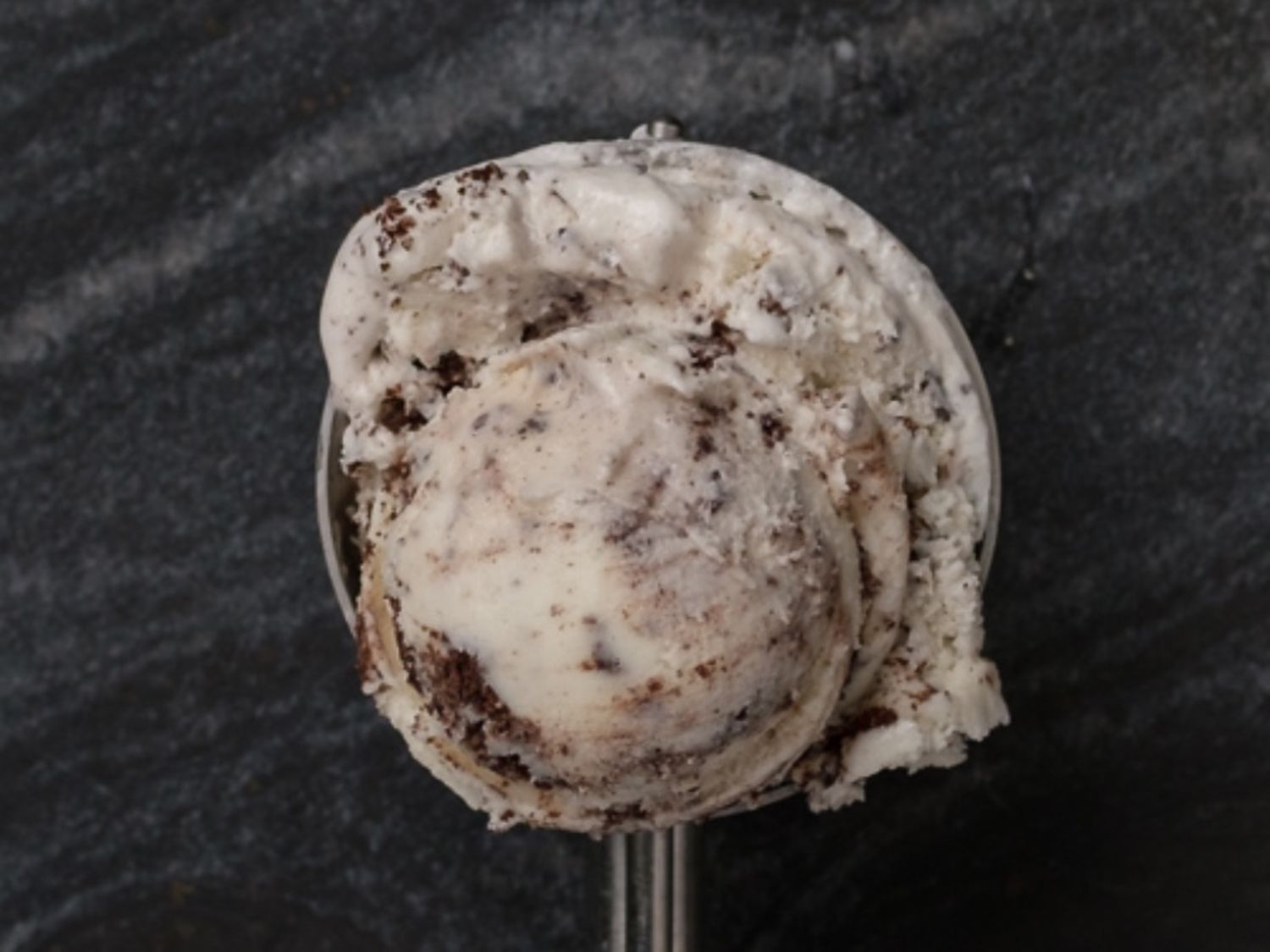 Cookies and cream ice cream scoop