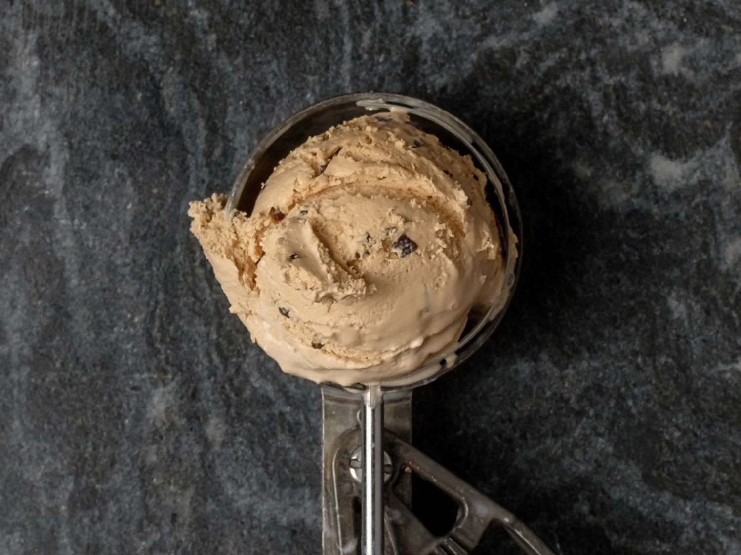Espresso chip ice cream scoop