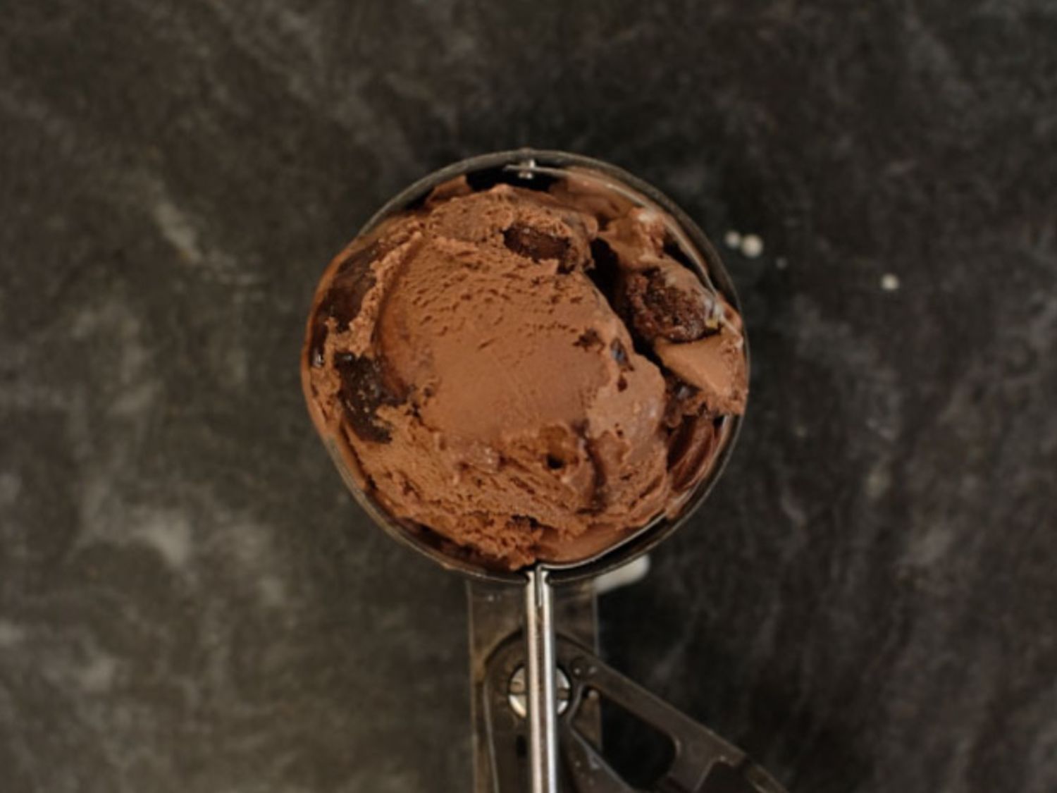 Chocolate fudge brownie scoop at Linda Lee's