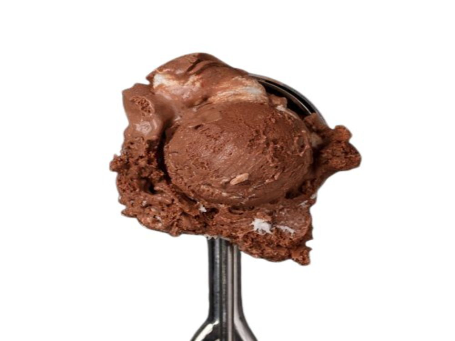 Rocky road ice cream scoop